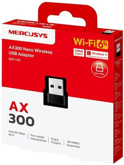 Mercusys Nano Безжичен USB Мрежов Адаптер