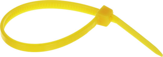Spacetronik Δεματικό Καλωδίων Πλαστικό 100mmx2.5mm σε Κίτρινο χρώμα (1τμχ)