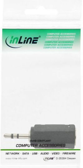 InLine Καλώδιο Ήχου TRRS 3.5mm male - 3.5mm female Μαύρο 0.2m 99308B
