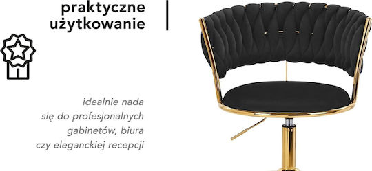 Ästhetischer Stuhl Pediküre Maniküre Hocker 4rico Qs-gw01g Schwarz