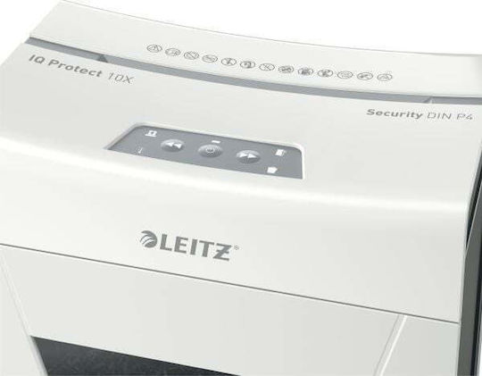 Leitz Distrugător de Documente IQ Protect Tăiere transversală 10 Foi cu Coș 18lt