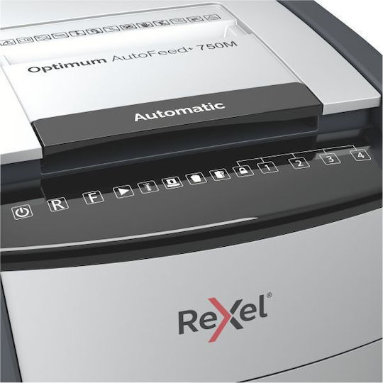 Rexel Като-изтривач на документи Optimum Autofeed+ 750m Micro Cut 15 Листа с кошница 140лт