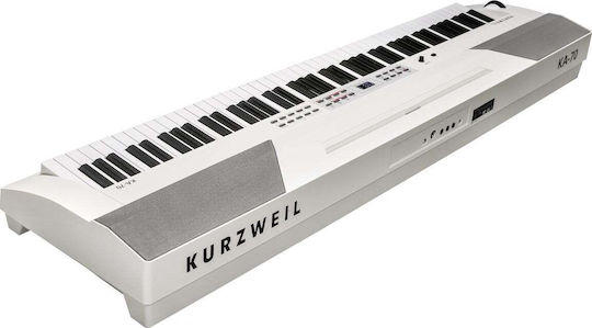 Kurzweil Ηλεκτρικό Stage Πιάνο KA-70 με 88 Ημιβαρυκεντρισμένα Πλήκτρα Ενσωματωμένα Ηχεία και Σύνδεση με Ακουστικά και Υπολογιστή White