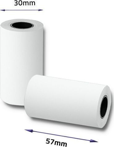 Qoltec Термична Касова Лента за Касов Апарат с Дължина 2m 55gr/m² 10 Бройки
