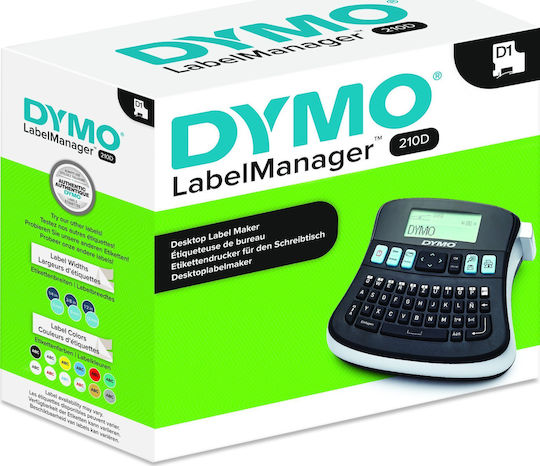 Dymo 210D+ Ηλεκτρονικός Ετικετογράφος Χειρός σε Μαύρο Χρώμα
