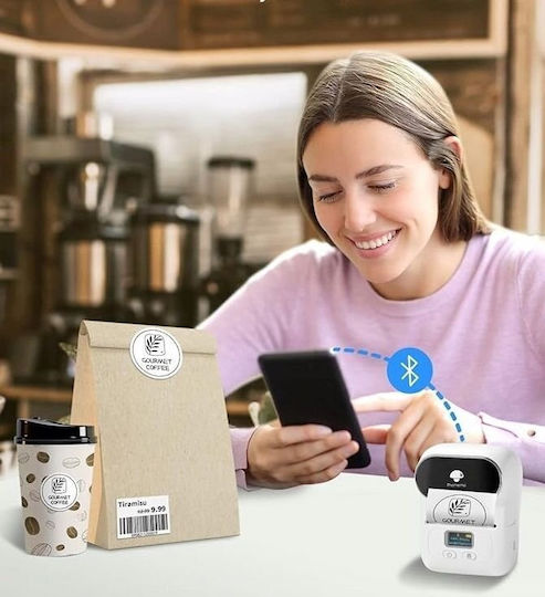Phomemo Ηλεκτρονικός Ετικετογράφος με Bluetooth Πορτοκαλί