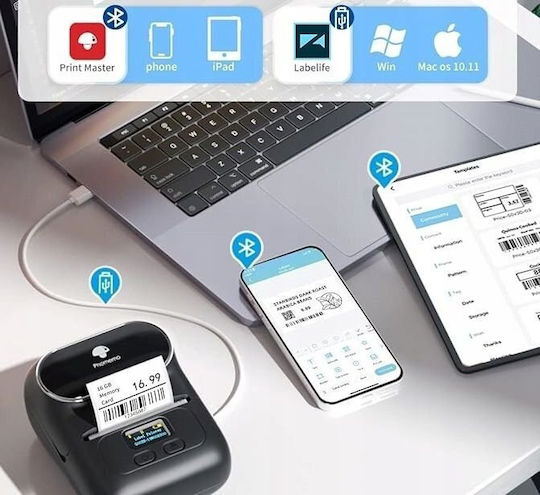 Phomemo Εκτυπωτής Ετικετών Bluetooth