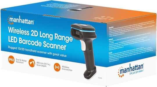 Manhattan Scanner portabil Wireless cu capacitate de citire a codurilor de bare 2D și QR