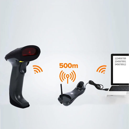 Evawgib EV-W2503 Handheld Scanner Wireless with 2D and QR Barcode Reading Capability