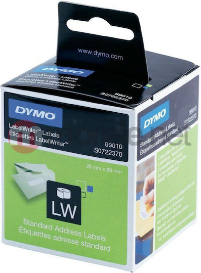 Dymo 99010 130 Self-Adhesive Label Rolls for Label Printer 89x28mm 6pcs