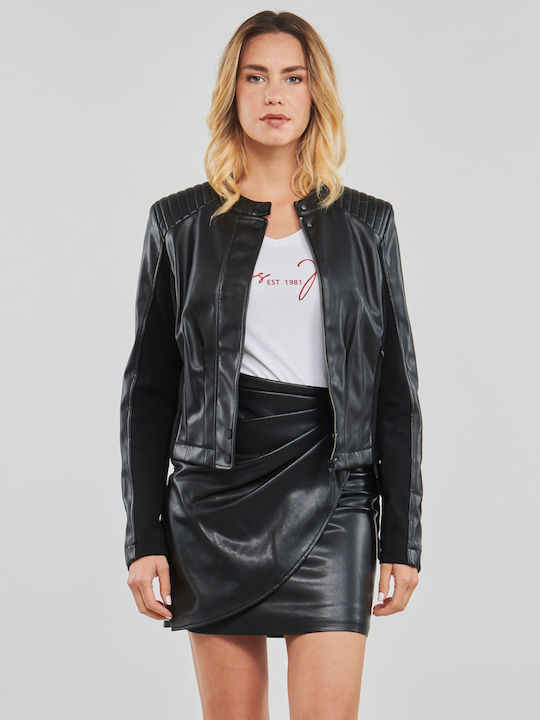 Fliammetta Piele Jachetă de femei Biker Jacket Black