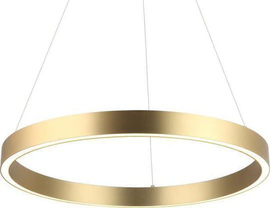 Light Prestige LED Κρεμαστό Φωτιστικό Χρυσό 60x60εκ.