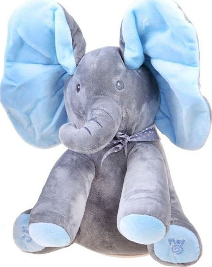 Interactive Plush Elephant Mascot Elephant Covers Its Eyes Sings Za3112