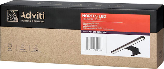 Adviti Φωτιστικό Μπάνιου/Πίνακα LED Μαύρο 30x30x4.2εκ.