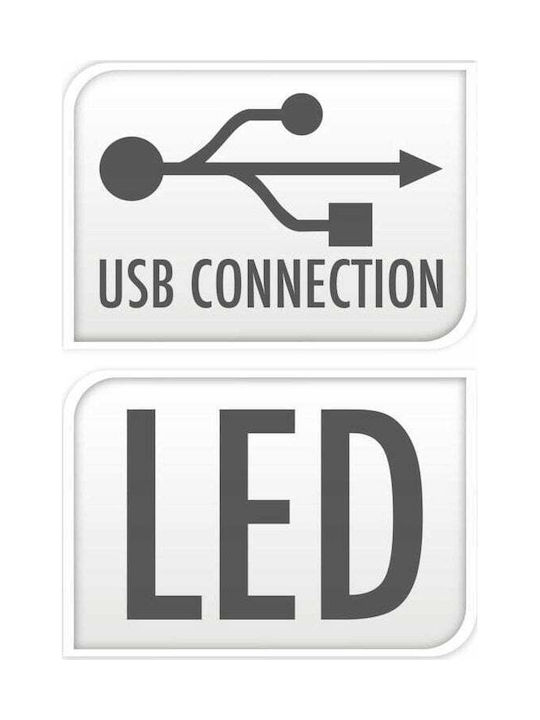 Home&Styling Collection Διακοσμητικό Φωτιστικό LED Μανιτάρι 15x17εκ.