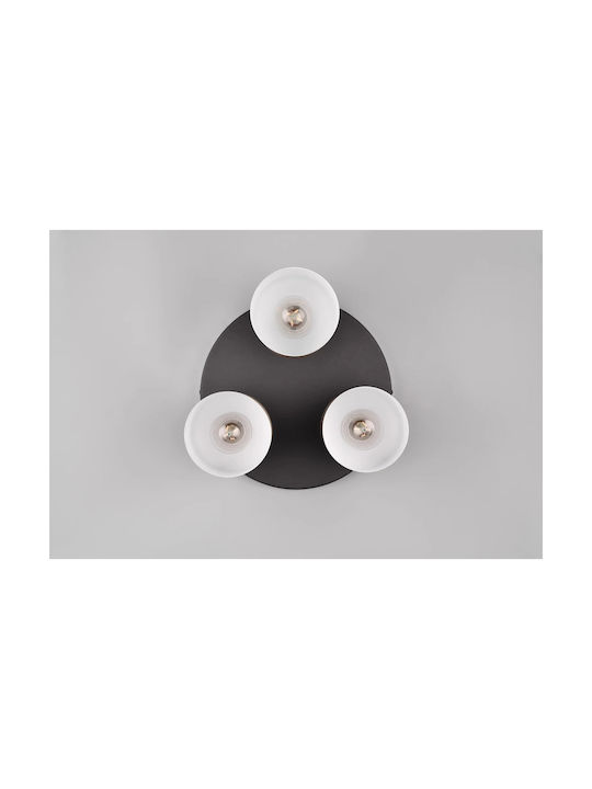 Trio Lighting Ceiling Mount Light 30cm Black with Socket E27