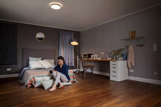 Ledvance Orbis Deckenleuchte 31cm Silber mit Integrierter LED und Fernbedienung