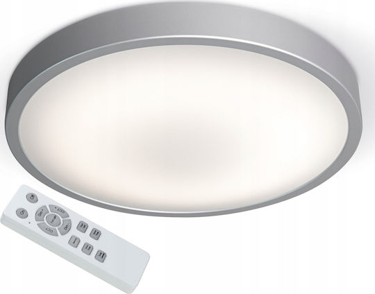 Ledvance Orbis Deckenleuchte 31cm Silber mit Integrierter LED und Fernbedienung