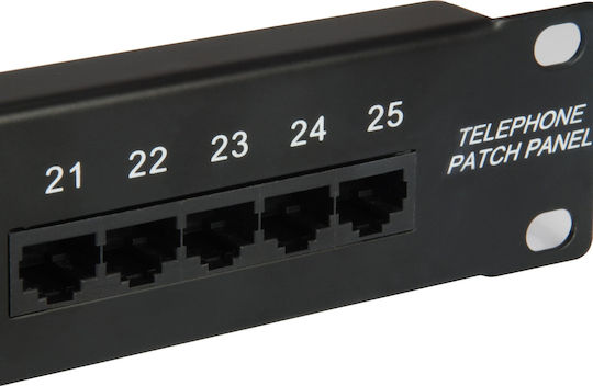 Equip Patch Panel για Rack 1U 19" Μαύρο