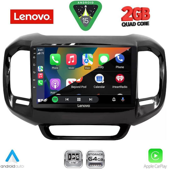 Lenovo Автомобилна Аудио Система (Блутут/USB/WiFi/GPS/Apple-Carplay/Android-Auto) с Тъчскрийн 9"