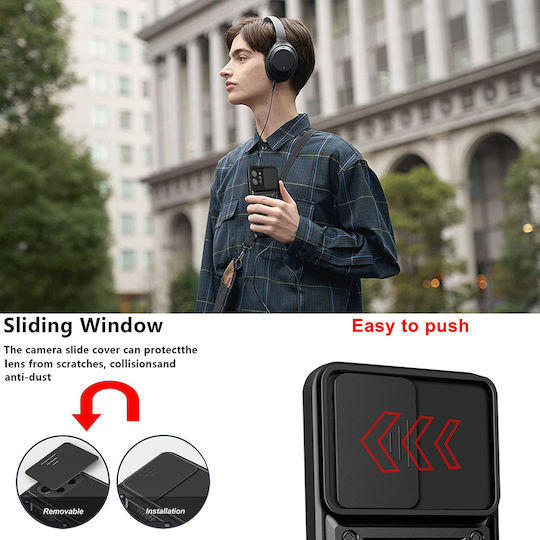 Techsuit Camshield Series Back Cover Silicon Albastru (Honor 400 Pro)