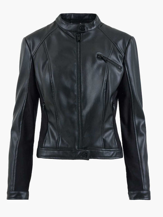 Kurz Damen Bomberjacke Black