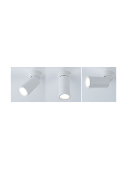 Paulmann 93087 Led Ceiling Light Surface Mount Light Turnal 470lm 3-step-dim Adjustable Round Incl 1x6 Watt Dimmable Ceiling Lamp Matte White Metal 2700 K Coin