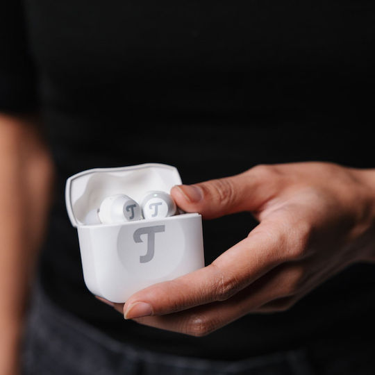 Teufel Airy TWS Pro In-ear Bluetooth Handsfree Ακουστικά με Αντοχή στον Ιδρώτα και Θήκη Φόρτισης Λευκά