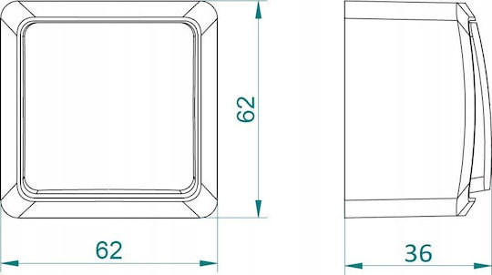 Elektro Plast Διακόπτης Τοίχου Διπλός Μαύρος