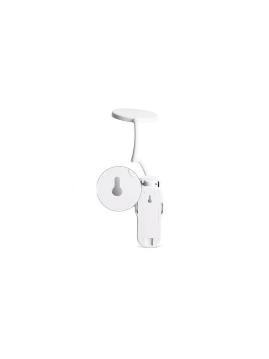 Weidasi Rechargeable LED Office Lamp with Flexible Arm and Clip in White Color