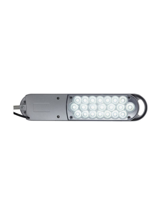 Maul LED Schreibtischlampe in Silber Farbe