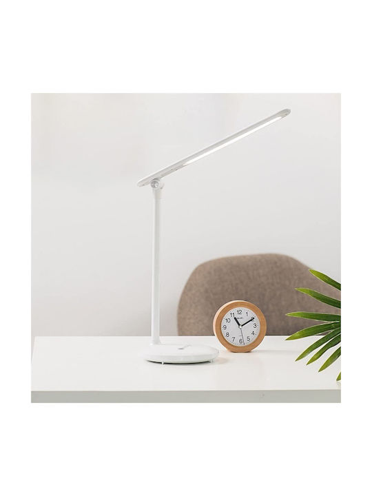 Techly Reîncărcabil LED Lumină de Birou în Culoarea Alb