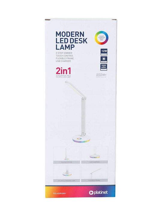Platinet Reîncărcabil LED Lumină de Birou în Culoarea Alb