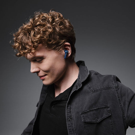 Teufel Airy TWS Pro In-ear Bluetooth Handsfree Ακουστικά με Αντοχή στον Ιδρώτα και Θήκη Φόρτισης Μπλε