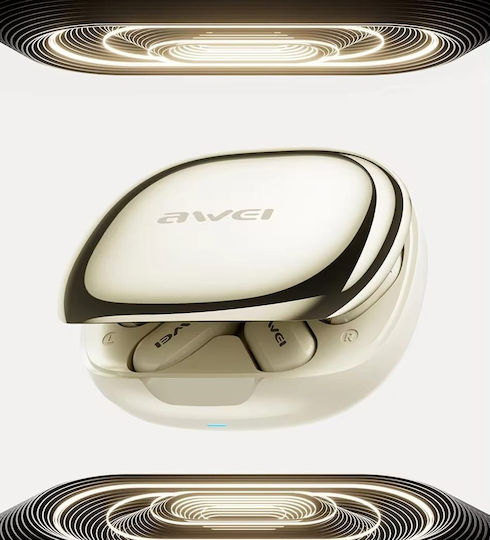 Awei TZ12 Open Ear Bluetooth Handsfree Ακουστικά με Θήκη Φόρτισης Μαύρα