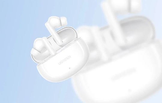 Ugreen WS205 HiTune Hybrid In-ear Bluetooth Handsfree Ακουστικά με Αντοχή στον Ιδρώτα και Θήκη Φόρτισης Λευκά