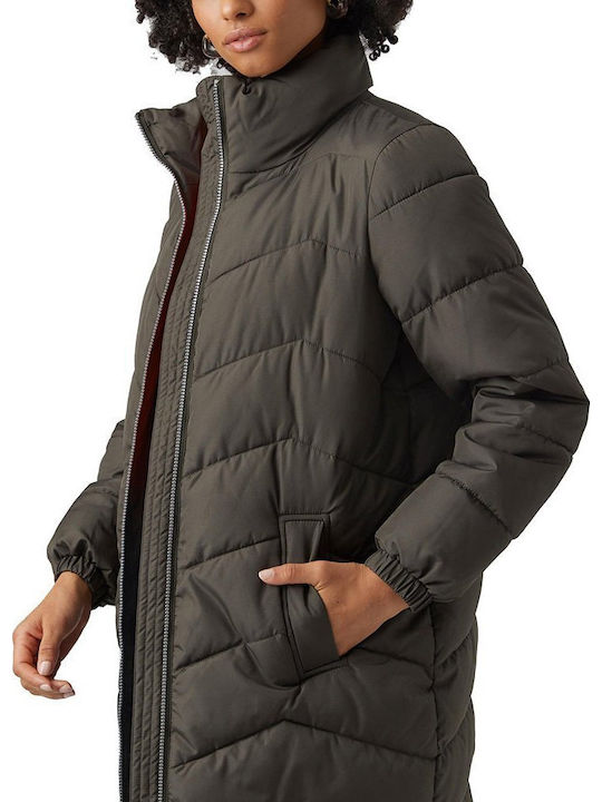 Liga Kurz Damen Puffer Jacke Khaki