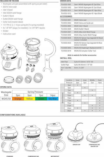 Turbosmart Gen-v Wg45 Hyper-gate45 7psi Autowastegate