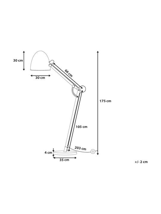 Beliani Floor Lamp White
