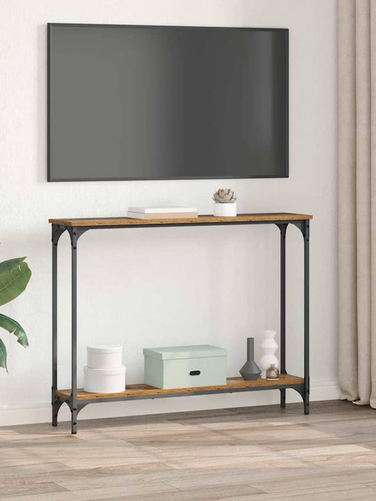 Wooden Console Table Old Wood L95xW22.5xH75cm