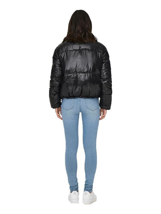 Scurtă Jachetă de femei Puffer Negru