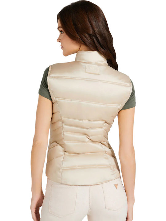 Women's Short Puffer Jacket for Spring or Autumn White