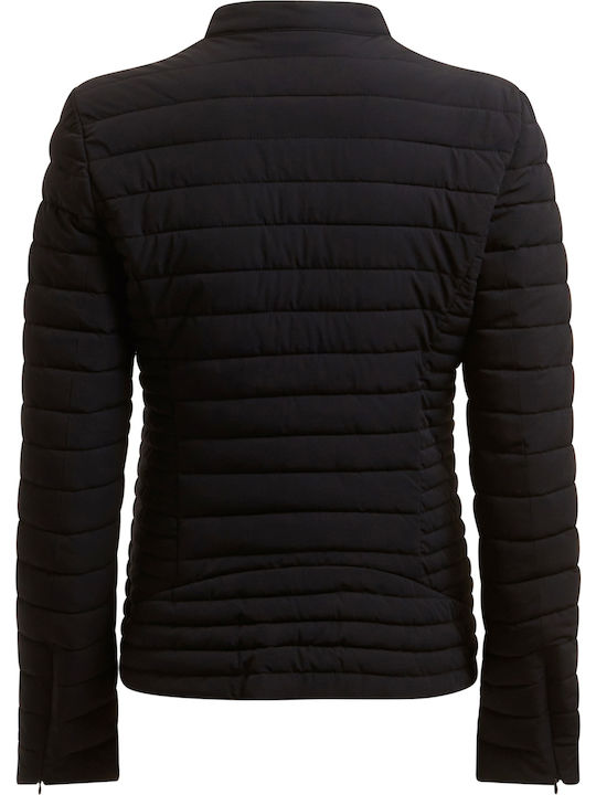 Vona Kurz Damen Puffer Jacke für Winter Jet Black