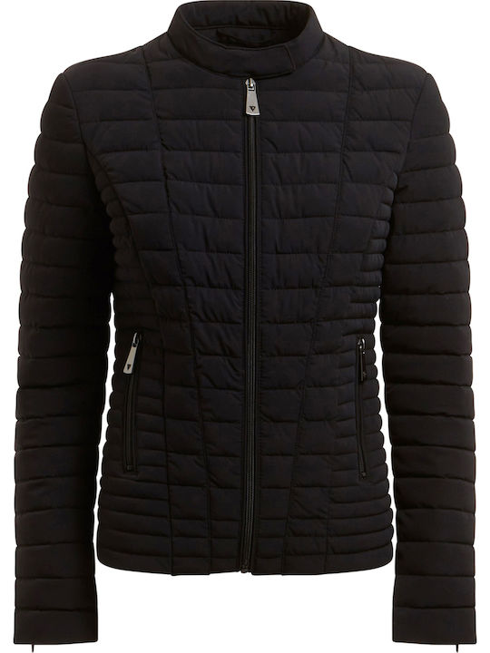 Vona Kurz Damen Puffer Jacke für Winter Jet Black