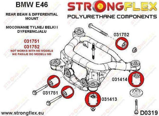 Strongflex Bushes for BMW E46 031751B