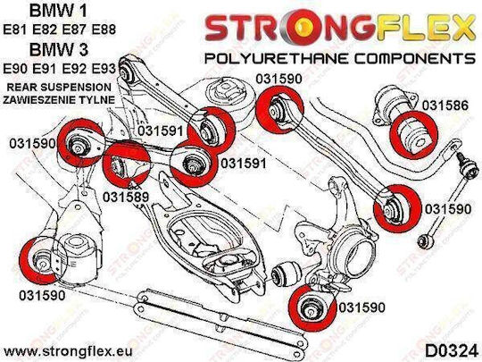 Strongflex Bushes Sport for BMW Series 1 031590A