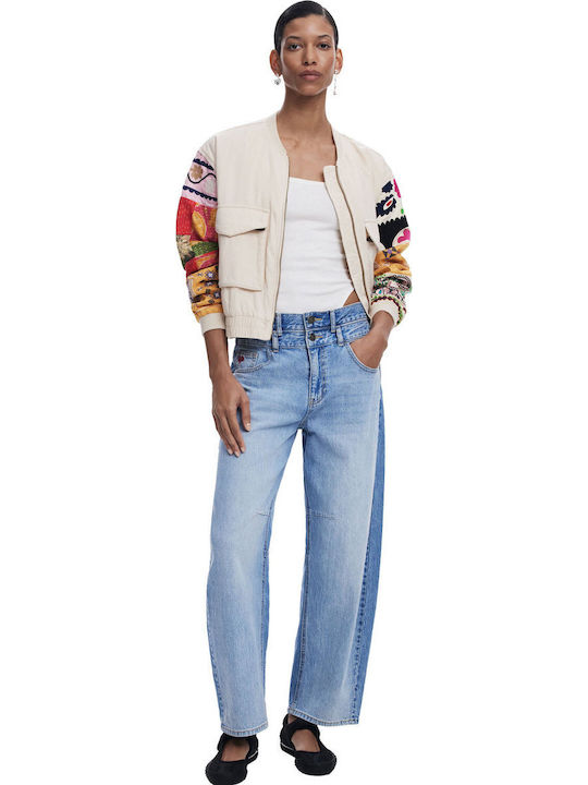 Austin Women's Short Bomber Jacket for Winter White