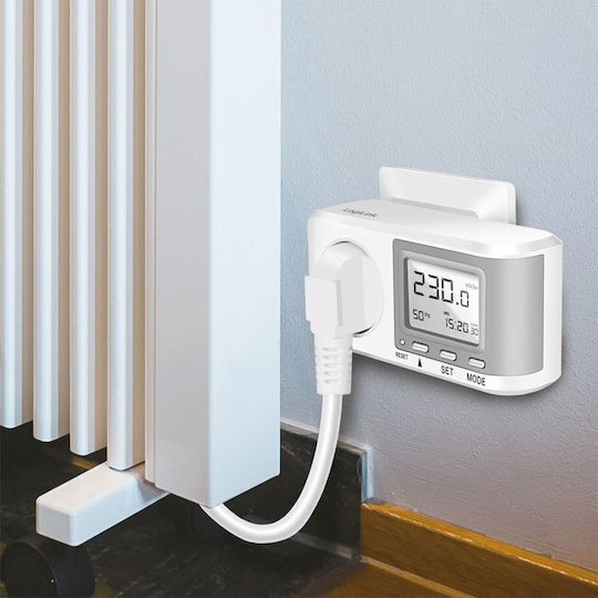 LogiLink Electricity Consumption Meter for Maximum Power up to 3.6kW