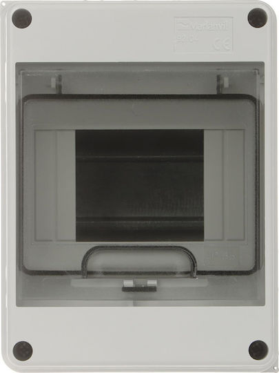Eurolamp Wall mounted Waterproof 4-Elements Fuse Box with 1 Row W120xH160xD90mm
