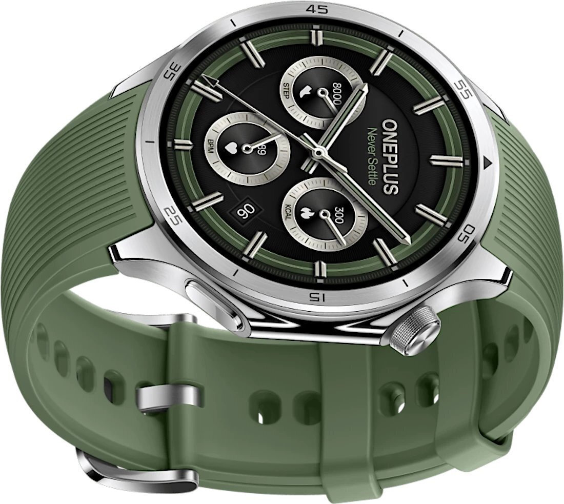OnePlus Watch 3 Stainless Steel 46mm Αδιάβροχο με Παλμογράφο (Emerald Titanium)